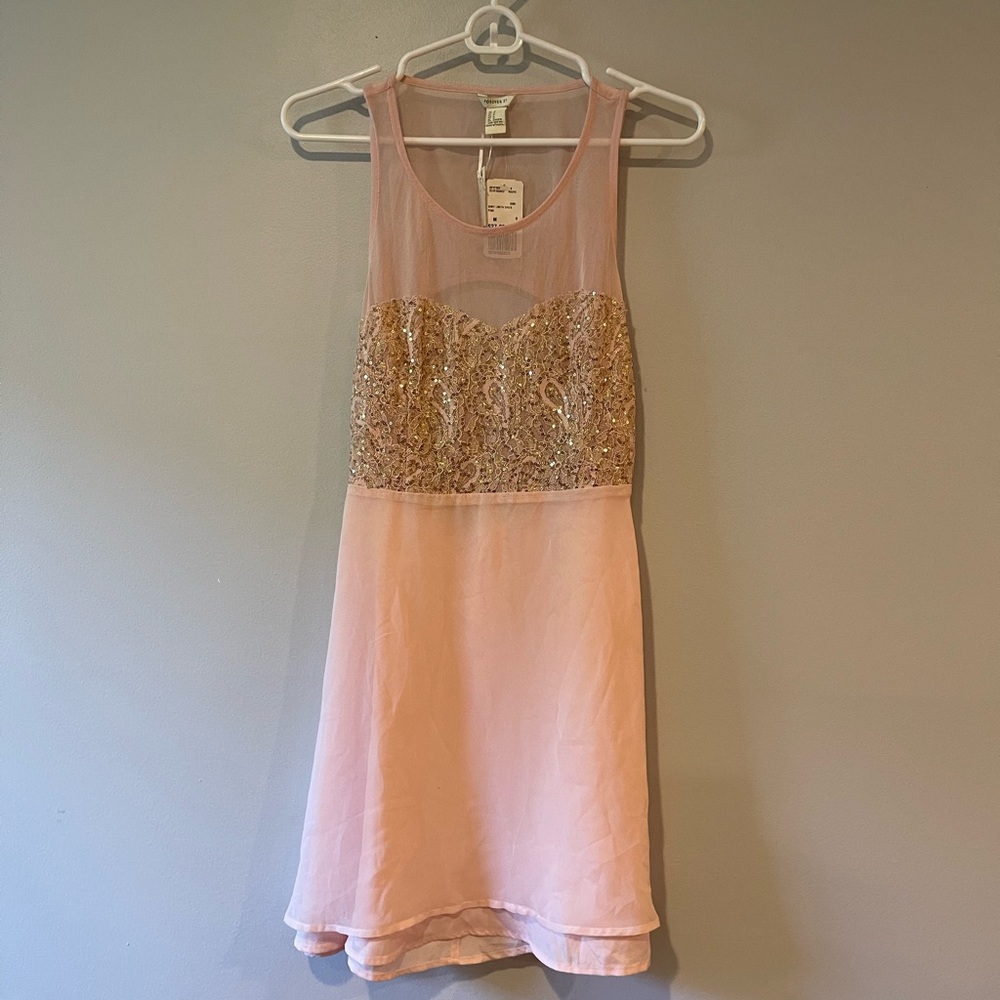 Pink and Gold Sequin Taylor Swift Vibes dress